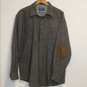 Pendleton elbow patch wool button down